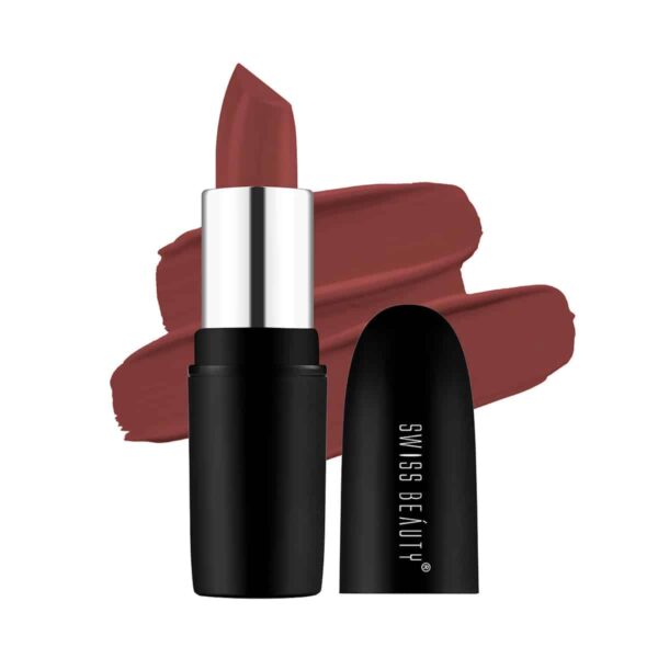 Swiss Beauty Pure Matte Lipstick - n215 Natural Coco