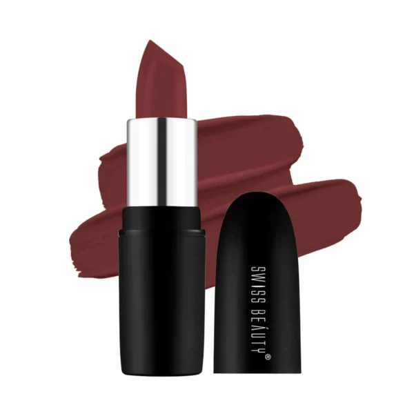 Swiss Beauty Pure Matte Lipstick - n225 Cafe Mocha