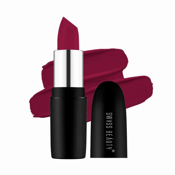 Swiss Beauty Pure Matte Lipstick-Raspberry - 207 Size: 3.8gm